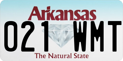 AR license plate 021WMT
