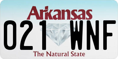 AR license plate 021WNF