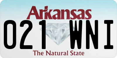 AR license plate 021WNI