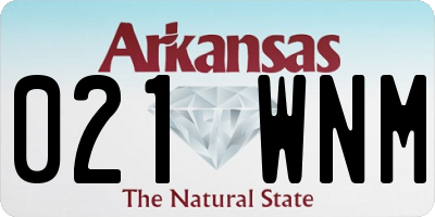 AR license plate 021WNM