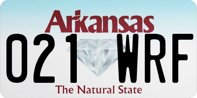 AR license plate 021WRF