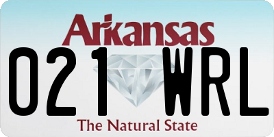 AR license plate 021WRL