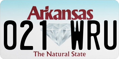 AR license plate 021WRU