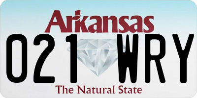 AR license plate 021WRY