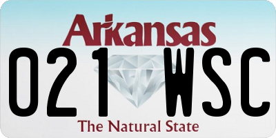 AR license plate 021WSC