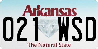 AR license plate 021WSD