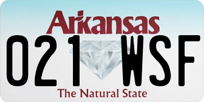 AR license plate 021WSF