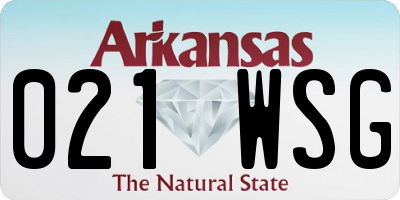 AR license plate 021WSG