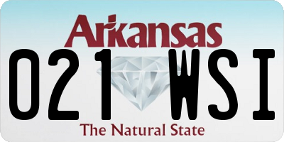 AR license plate 021WSI