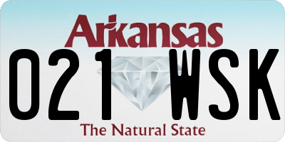 AR license plate 021WSK