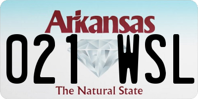 AR license plate 021WSL