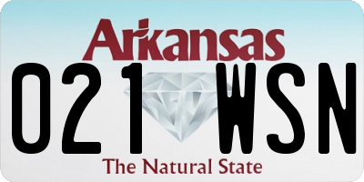 AR license plate 021WSN