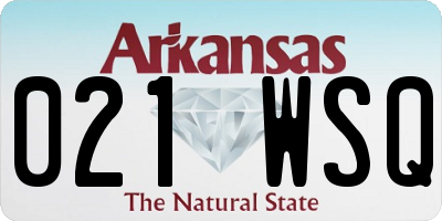 AR license plate 021WSQ