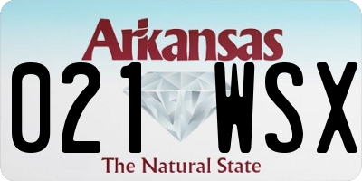 AR license plate 021WSX