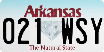 AR license plate 021WSY