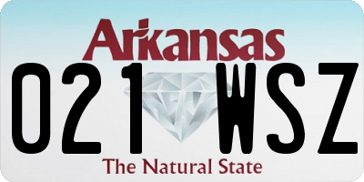 AR license plate 021WSZ