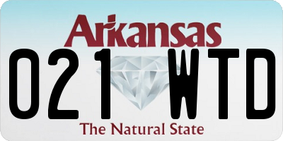 AR license plate 021WTD