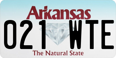 AR license plate 021WTE