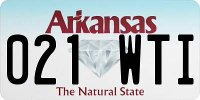 AR license plate 021WTI