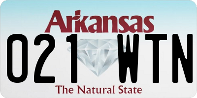 AR license plate 021WTN