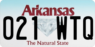 AR license plate 021WTQ
