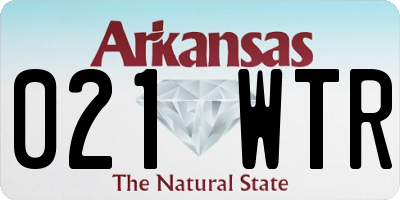 AR license plate 021WTR