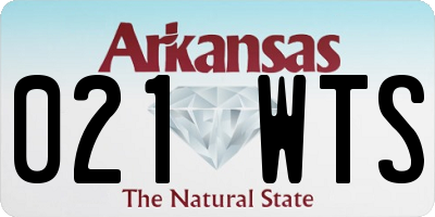 AR license plate 021WTS