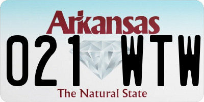 AR license plate 021WTW