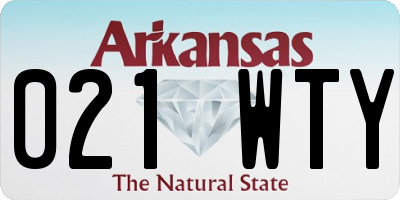 AR license plate 021WTY