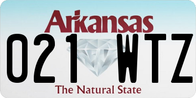 AR license plate 021WTZ