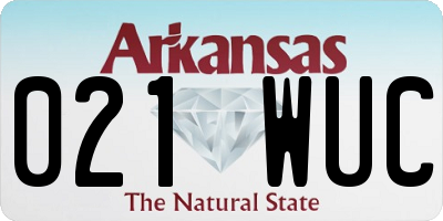AR license plate 021WUC