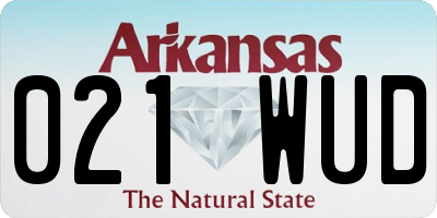 AR license plate 021WUD