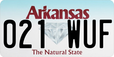 AR license plate 021WUF