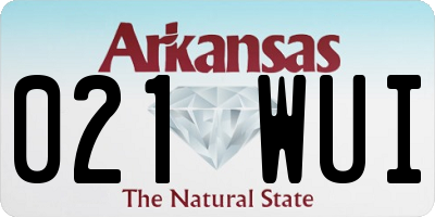 AR license plate 021WUI