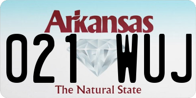 AR license plate 021WUJ