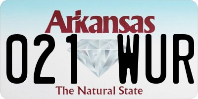 AR license plate 021WUR