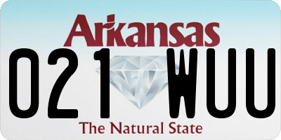 AR license plate 021WUU