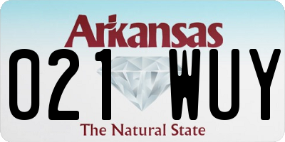 AR license plate 021WUY