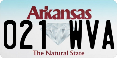 AR license plate 021WVA