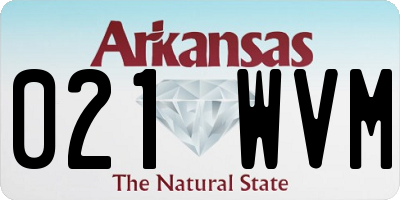 AR license plate 021WVM