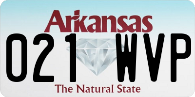 AR license plate 021WVP
