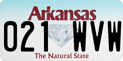 AR license plate 021WVW
