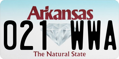 AR license plate 021WWA
