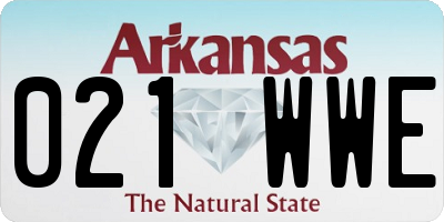 AR license plate 021WWE