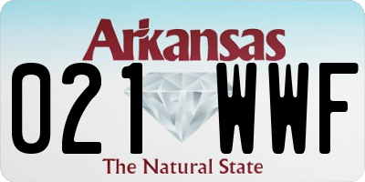 AR license plate 021WWF