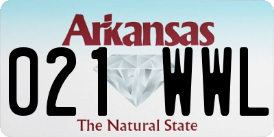 AR license plate 021WWL