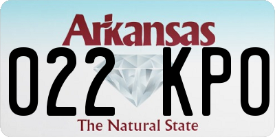 AR license plate 022KPO