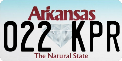 AR license plate 022KPR