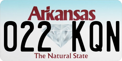 AR license plate 022KQN