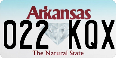 AR license plate 022KQX